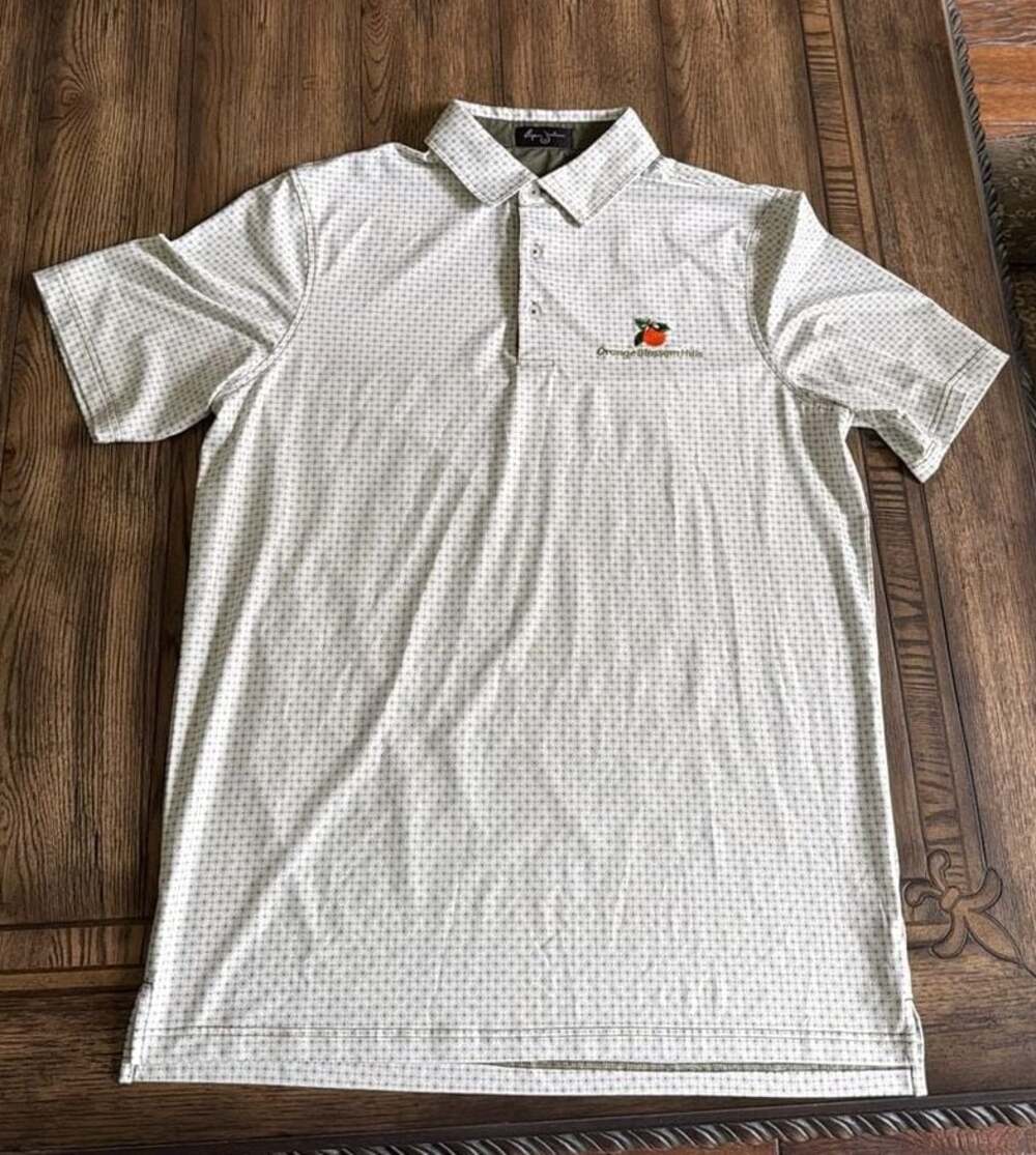 Byron Nelson Orange Blossom Hills Performance Golf Polo Shirt Size M